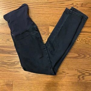 EUC Indigo Blue Dark Wash Maternity Jeans; Size Large (Maternity)